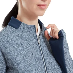 FootJoy Ladies Space Dye Thermal Full Zip Golf Mid Layer