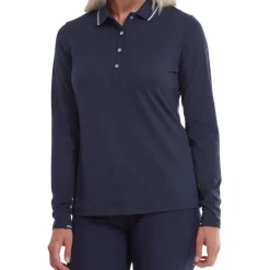 FootJoy Ladies Thermal Solid Long Sleeve Golf Polo Shirt