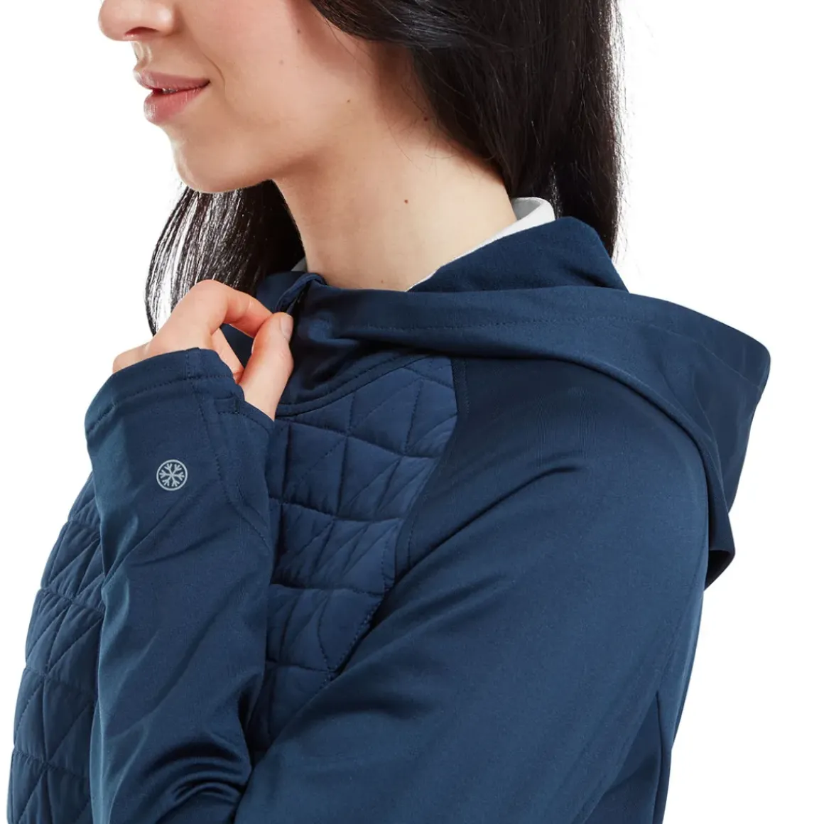 FootJoy Ladies ThermoSeries Hybrid Full Zip Golf Hoodie
