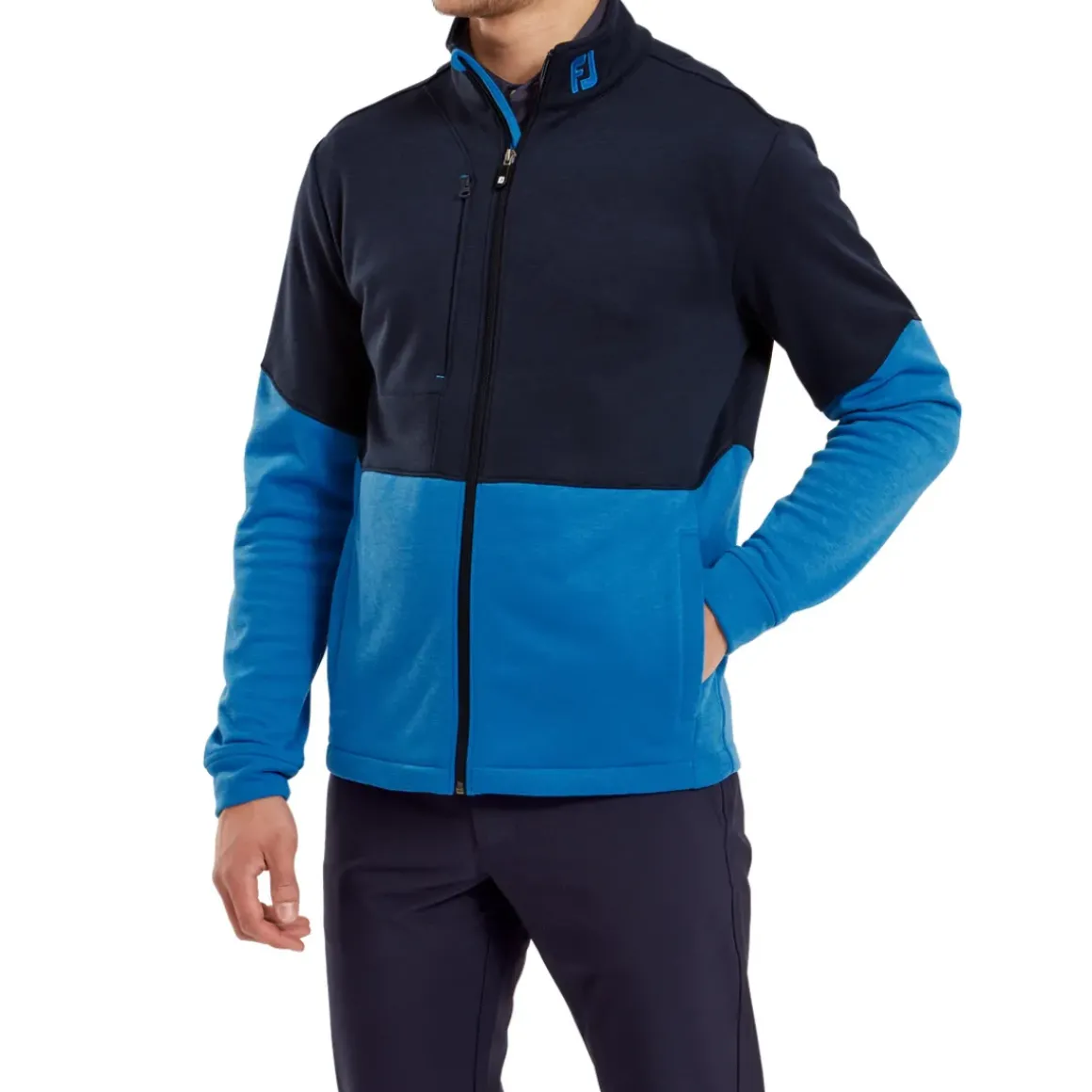 FootJoy Men's Colour Block Chill-Out Full Zip Golf Midlayer