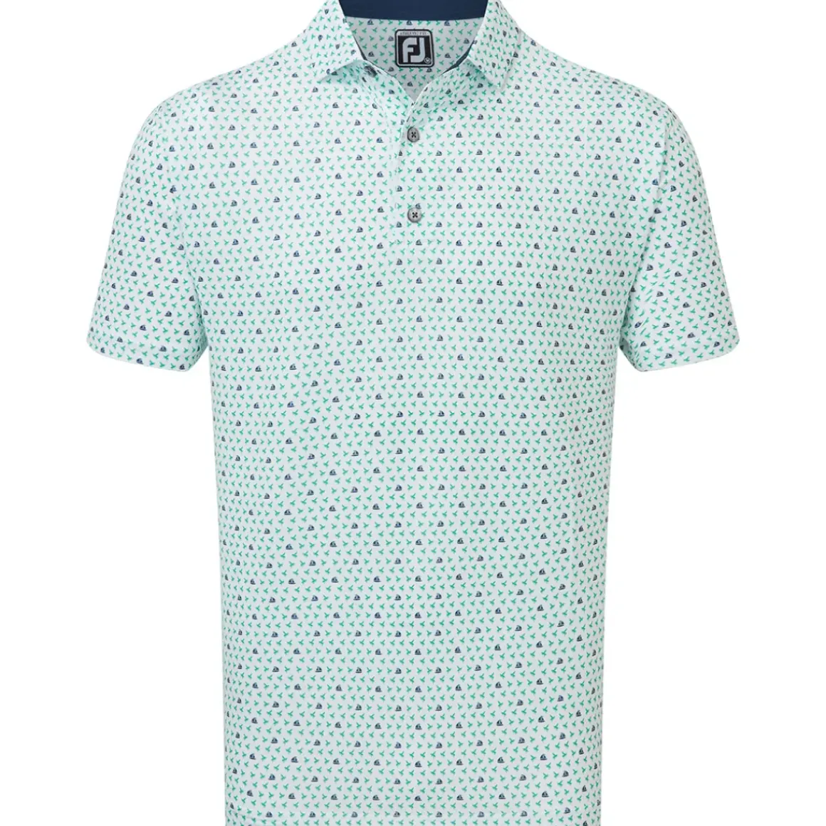 FootJoy Men's Flying Wasp Print Lisle Golf Polo Shirt