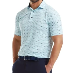 FootJoy Men's Flying Wasp Print Lisle Golf Polo Shirt