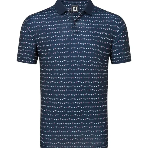 FootJoy Men's Golf Course Doodle Pique Golf Polo Shirt