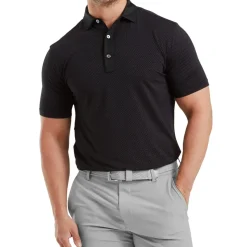 FootJoy Men's Jacquard Dot Print Golf Polo Shirt