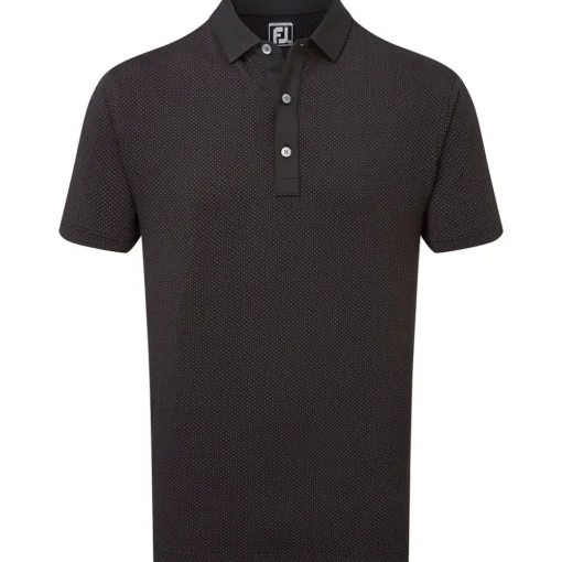FootJoy Men's Jacquard Dot Print Golf Polo Shirt