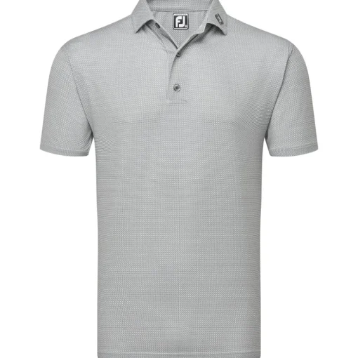 FootJoy Men's Octagon Print Lisle Golf Polo Shirt