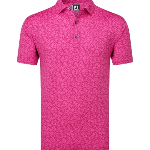 FootJoy Men's Painted Floral Golf Polo Shirt