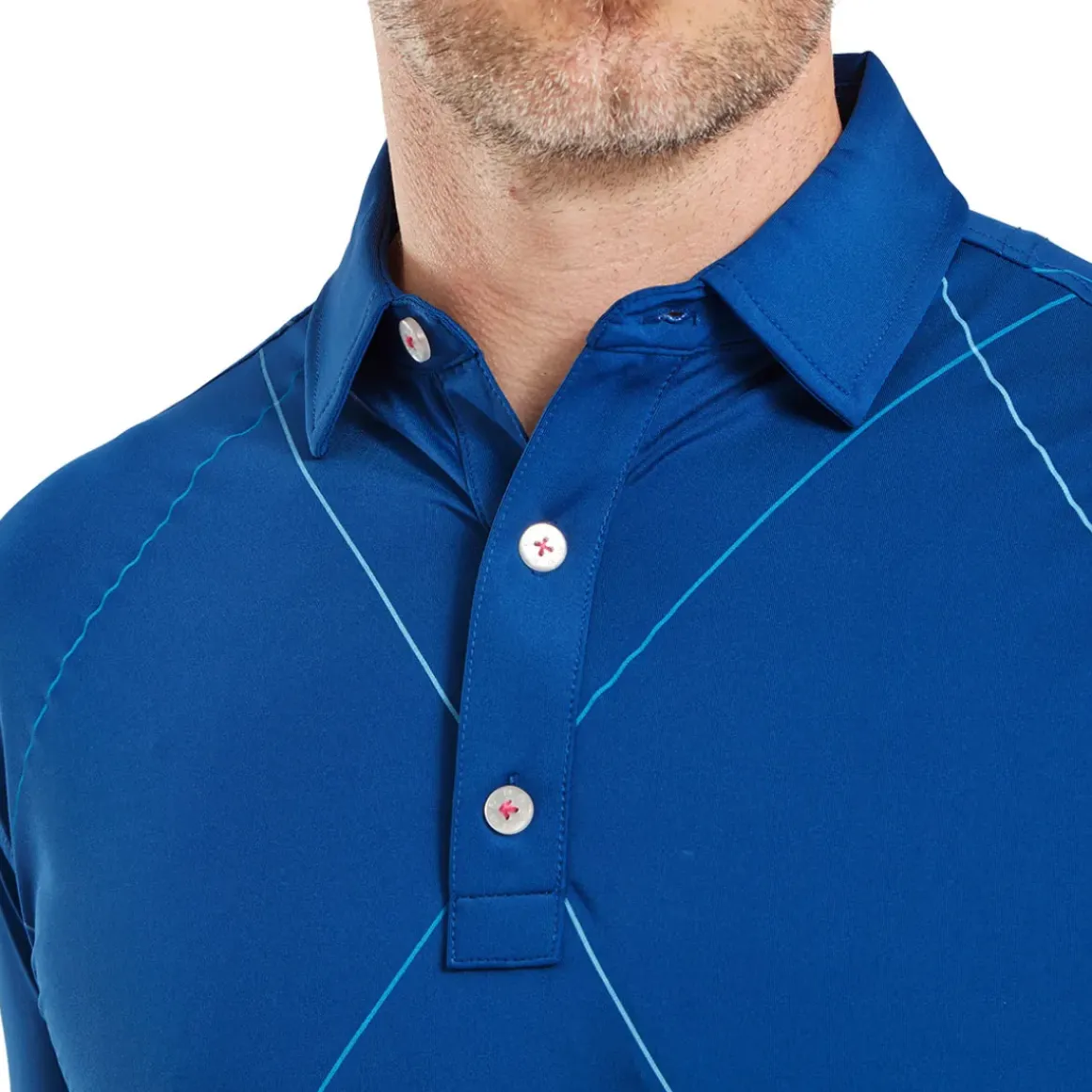 FootJoy Men's Raker Print Lisle Golf Polo Shirt