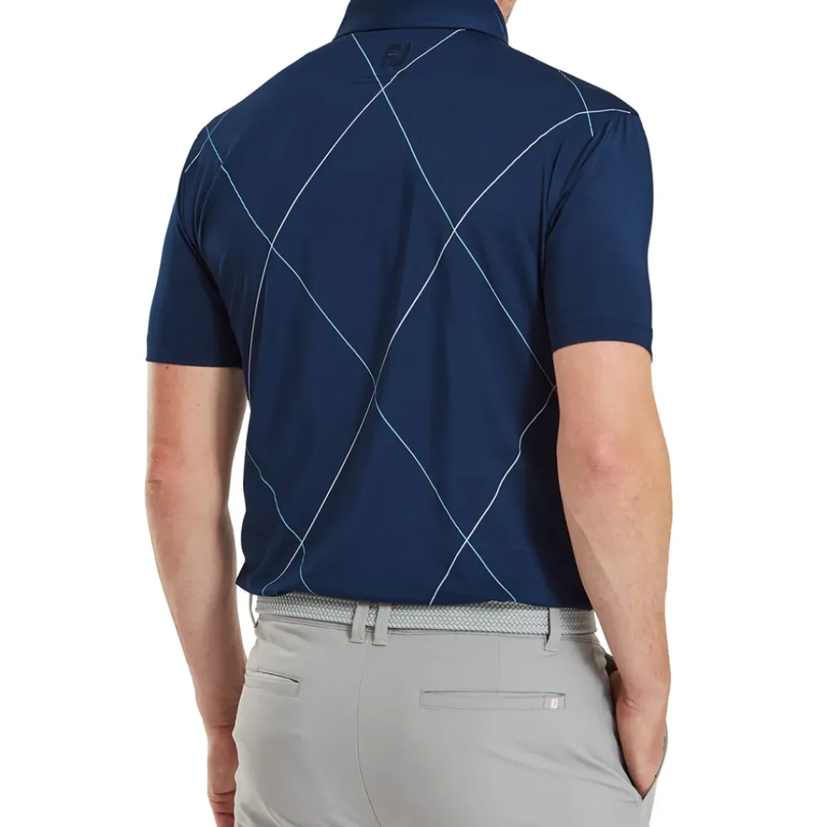 FootJoy Men's Raker Print Lisle Golf Polo Shirt