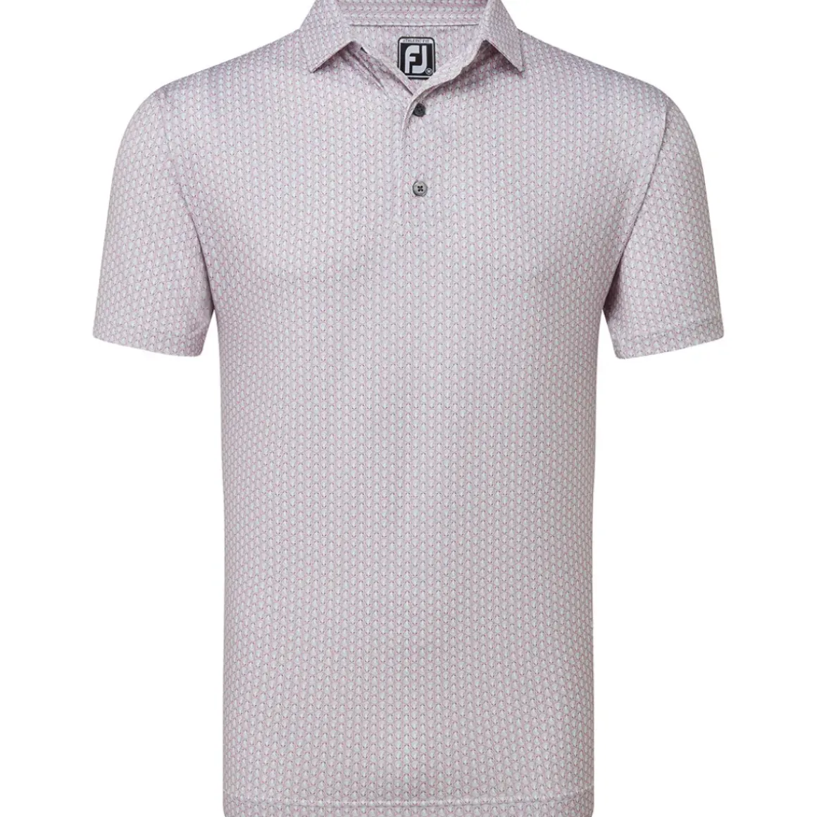 FootJoy Men's Scallop Shell Foulard Lisle Golf Polo Shirt
