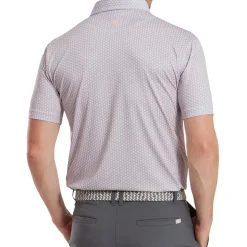 FootJoy Men's Scallop Shell Foulard Lisle Golf Polo Shirt