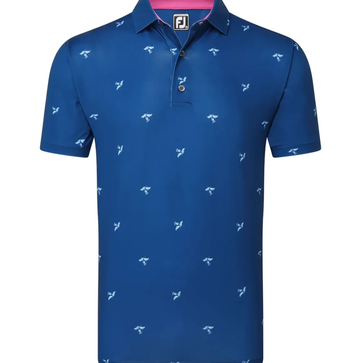 FootJoy Men's Thistle Print Lisle Golf Polo Shirt