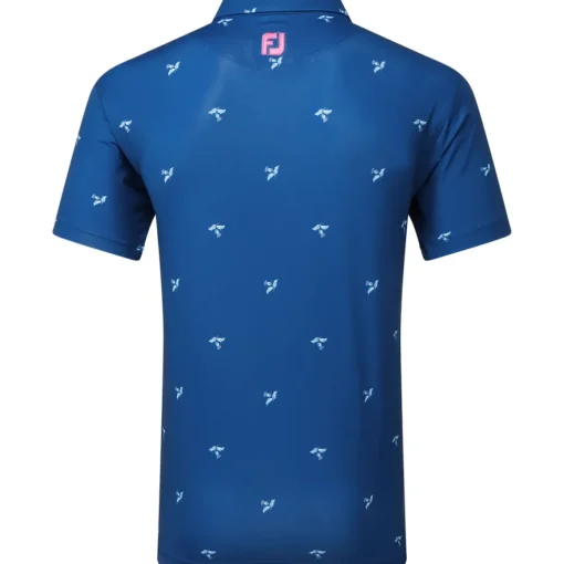 FootJoy Men's Thistle Print Lisle Golf Polo Shirt