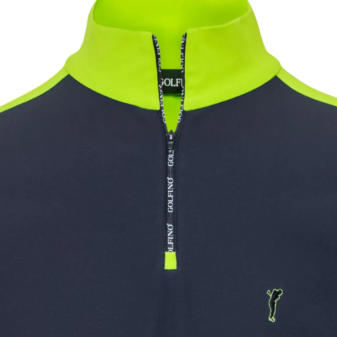 GOLFINO Men's Living Logo Zip Golf Midlayer