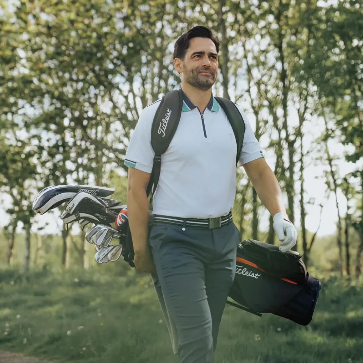 GOLFINO Men's UV Tech Golf Polo Shirt