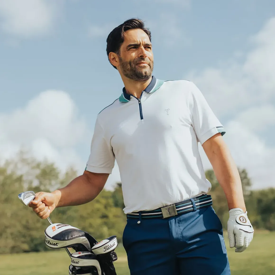 GOLFINO Men's UV Tech Golf Polo Shirt
