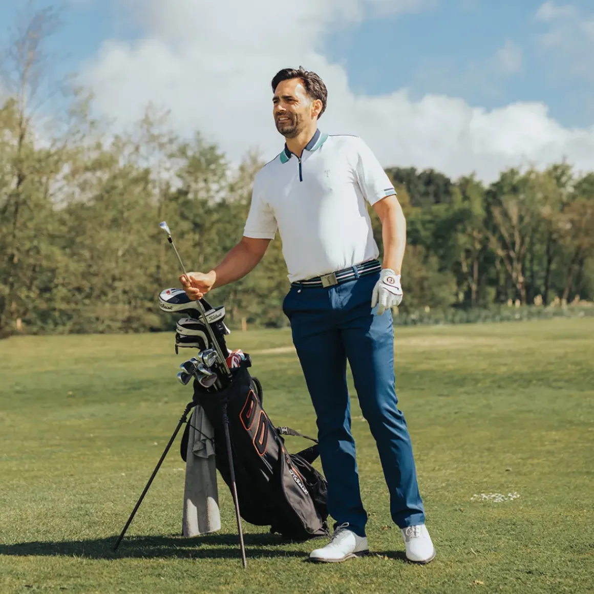 GOLFINO Men's UV Tech Golf Polo Shirt