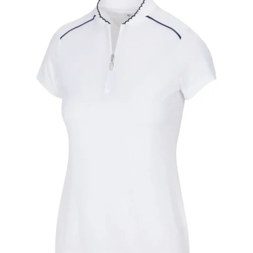 Greg Norman Ladies Scallop Collar Golf Polo Shirt