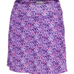 Greg Norman Ladies Tile Print Pull-On Golf Skort
