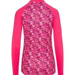 Greg Norman Ladies Tile Print Quarter Zip Golf Mid Layer