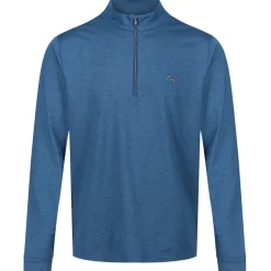 Greg Norman Men's Heathered Half Zip Mock Golf Midlayer
