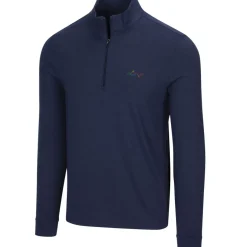 Greg Norman Men's Heathered Half Zip Mock Golf Midlayer