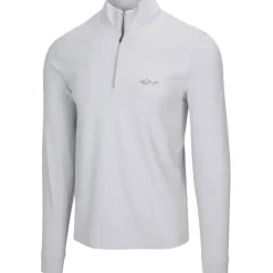 Greg Norman Men's Heathered Half Zip Mock Golf Midlayer