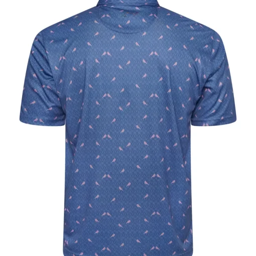 Greg Norman Men's Love Birds Print Golf Polo Shirt