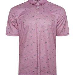 Greg Norman Men's Love Birds Print Golf Polo Shirt