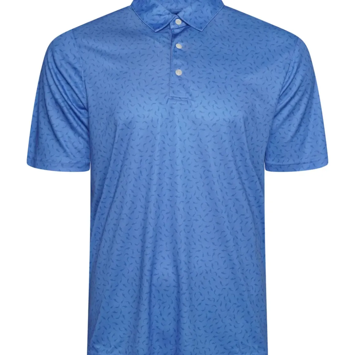 Greg Norman Men's Mini Shark Print Golf Polo Shirt