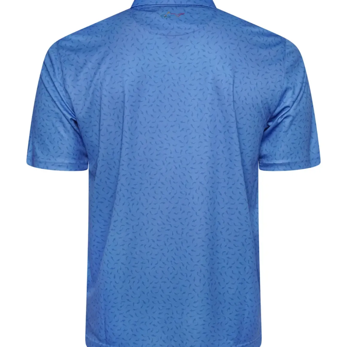 Greg Norman Men's Mini Shark Print Golf Polo Shirt