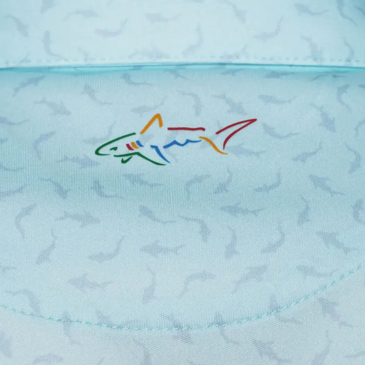 Greg Norman Men's Mini Shark Print Golf Polo Shirt