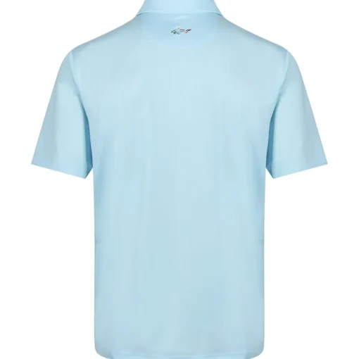 Greg Norman Men's Neck Logo Stretch Golf Polo Shirt