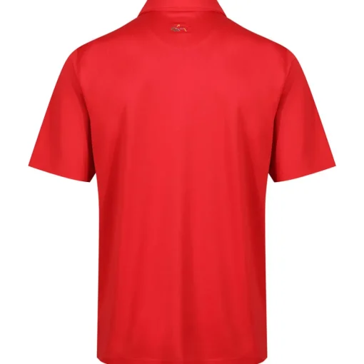 Greg Norman Men's Neck Logo Stretch Golf Polo Shirt