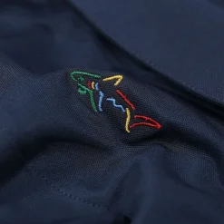 Greg Norman Men's Neck Logo Stretch Golf Polo Shirt