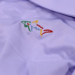 Greg Norman Men's Neck Logo Stretch Golf Polo Shirt