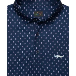 Greg Norman Men's Paradise Print Golf Polo Shirt