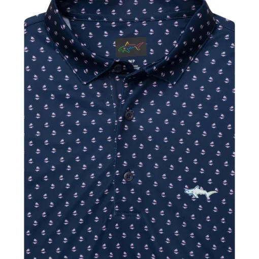 Greg Norman Men's Paradise Print Golf Polo Shirt
