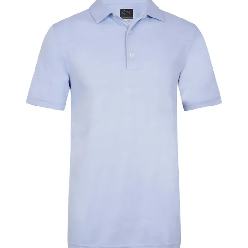 Greg Norman Men's Shark Jacquard Golf Polo Shirt
