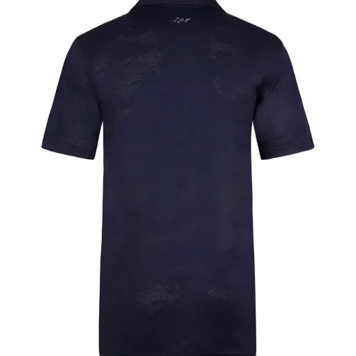 Greg Norman Men's Shark Jacquard Golf Polo Shirt