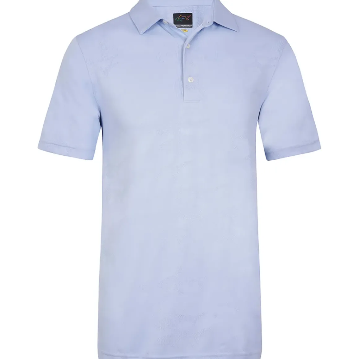Greg Norman Men's Shark Jacquard Golf Polo Shirt