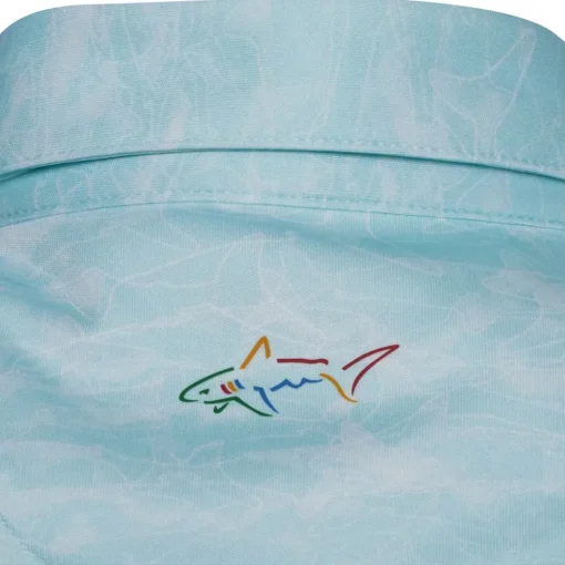 Greg Norman Men's Shark Shadow Camo Golf Polo Shirt