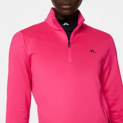 J.Lindeberg Ladies Aerial Blocked Quarter Zip Golf Mid Layer
