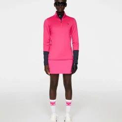 J.Lindeberg Ladies Aerial Blocked Quarter Zip Golf Mid Layer