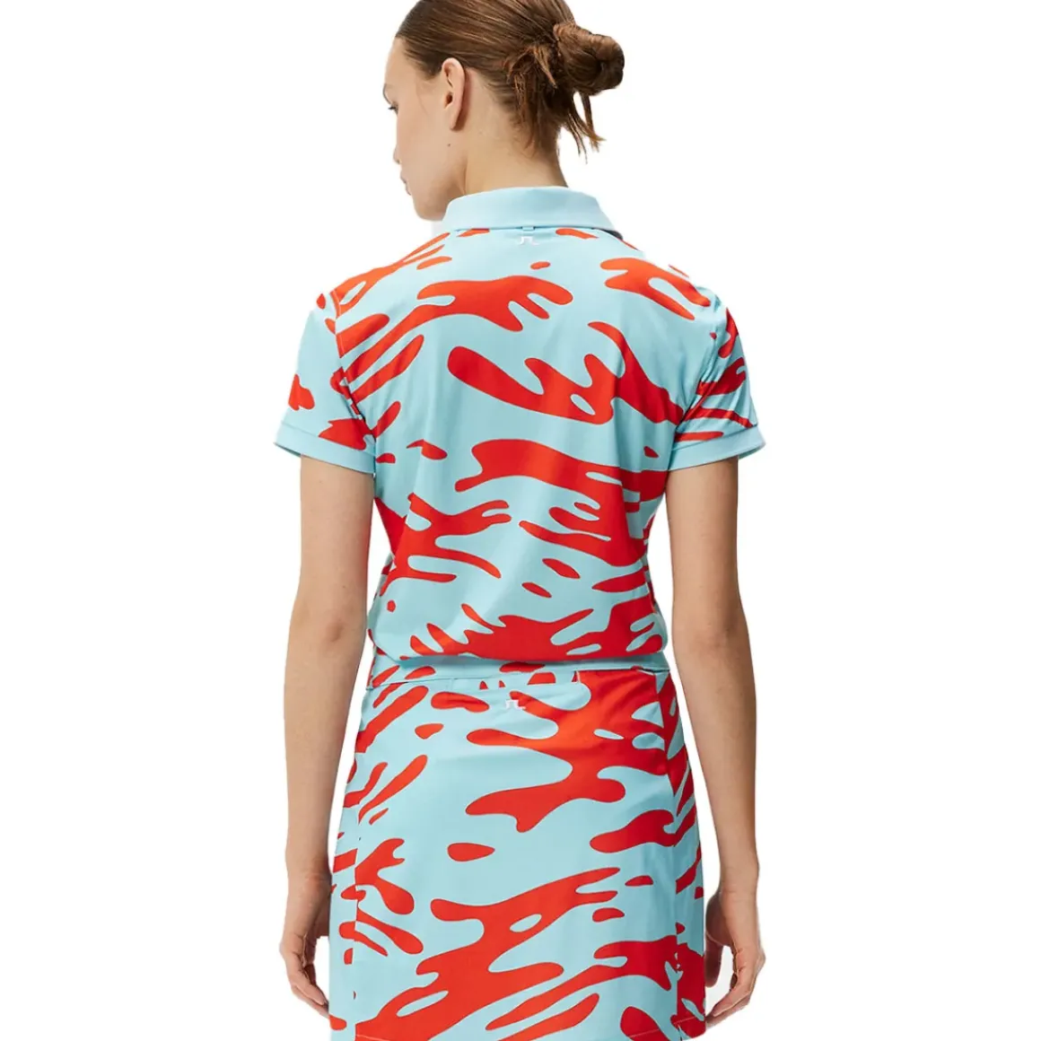 J.Lindeberg Ladies Tour Tech Print Golf Polo Shirt