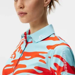 J.Lindeberg Ladies Tour Tech Print Golf Polo Shirt