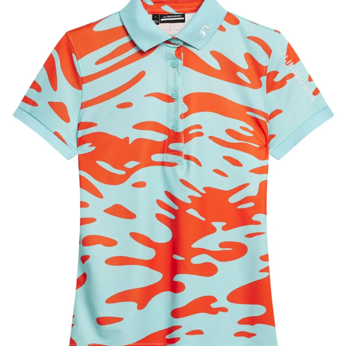 J.Lindeberg Ladies Tour Tech Print Golf Polo Shirt