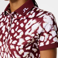 J.Lindeberg Ladies Tour Tech Print Golf Polo Shirt