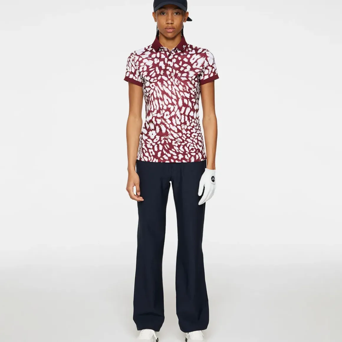 J.Lindeberg Ladies Tour Tech Print Golf Polo Shirt