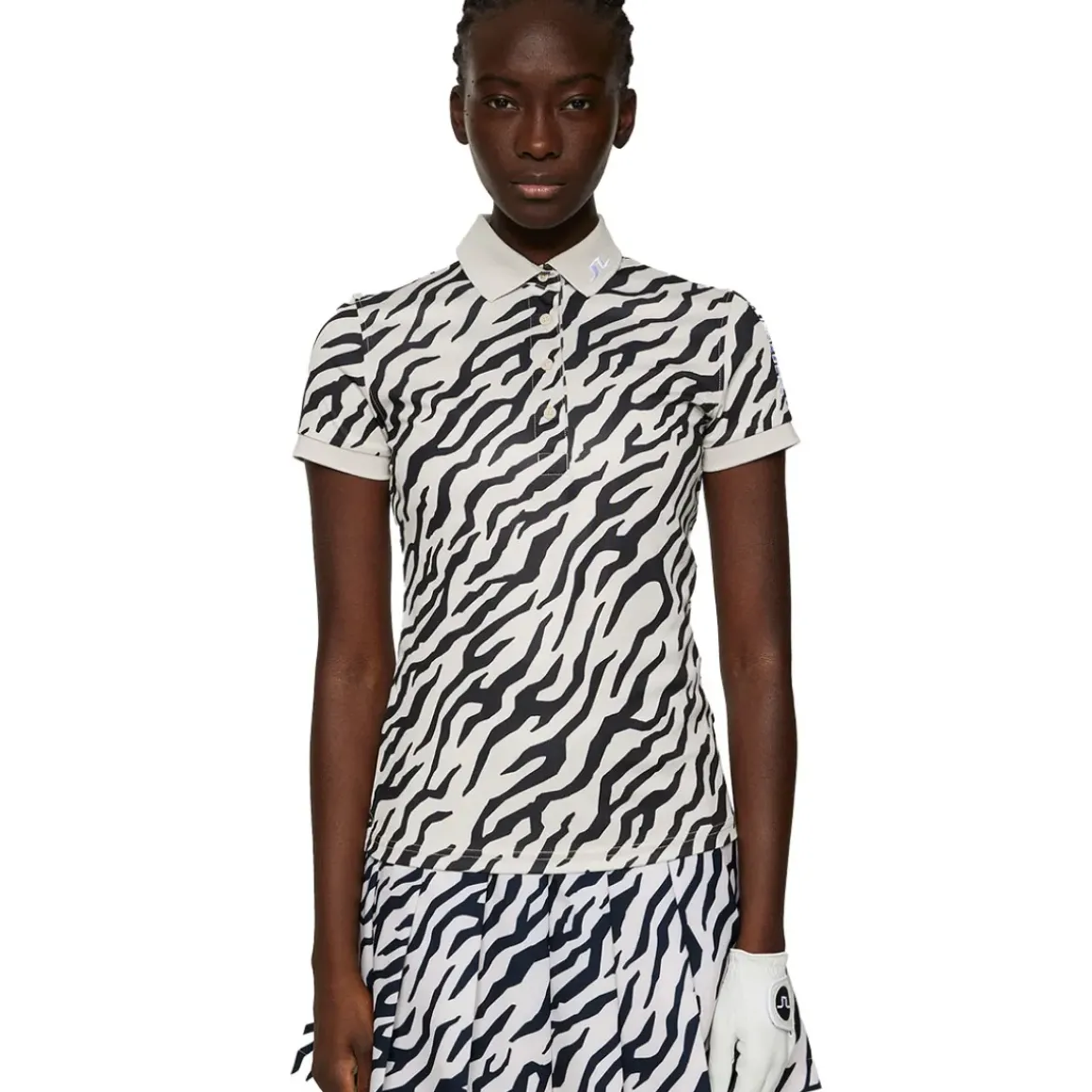 J.Lindeberg Ladies Tour Tech Print Golf Polo Shirt